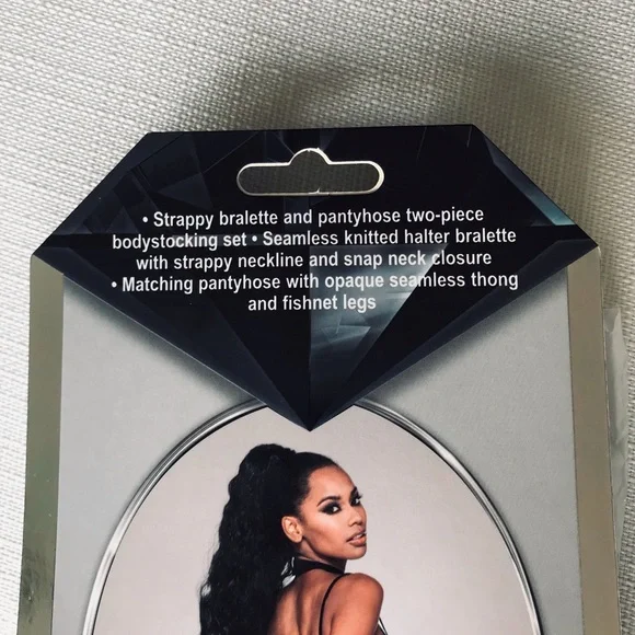 Dreamgirl Bralette and Panty Fishnet Bodystocking Set, NWT, OSFM - Picture 7 of 13